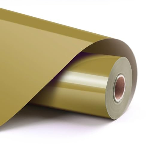LOKLiK Rouleau Or de Vinyle Transfert de Chaleur Thermocolant Tissus Vêtement 1 pc 30.5 x 180 cm Vinyle HTV pour Tissus – Facile à Découper et Appliquer – Résistant au Lavage