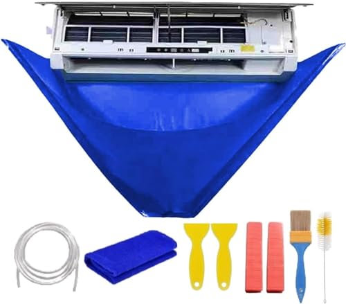 YIJIEHH Air Conditioner Cleaning Cover, Split Air Conditioning Washing Service Bag Waterproof Protector Bag Under Air Condition Double Layer AC Cleaner Cleaning Drain Set