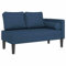 vidaXL Chaiselongue, Indoor Lounge Sofa mit Kissen, Gepolsterte Recamiere für Wohnzimmer Schlafzimmer Büro, Relaxliege Couch, Blau Stoff