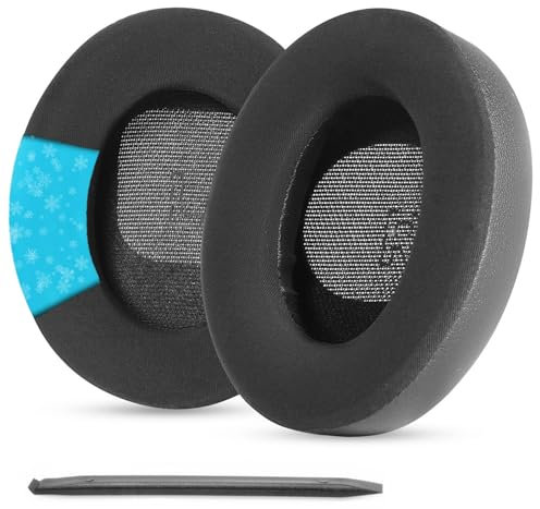 YunYiYi Kühlgel-Ersatz-Ohrpolster, kompatibel mit Bose QuietComfort Ultra-Kopfhörern, Ohrpolster mit atmungsaktivem Eisseidenstoff, Memory-Schaum-Ohrmuschel-Teile (schwarz)