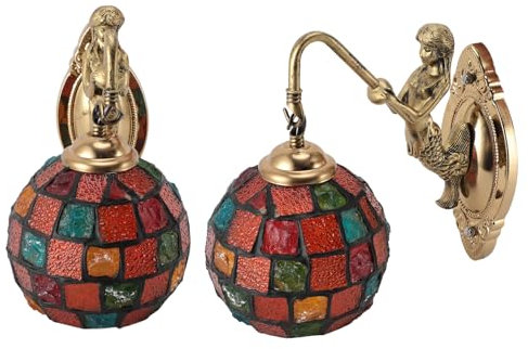 Garosa 60 W Türkische Wandleuchte Im Stil, Vintage-Beleuchtung, Kreatives Glas, Eisen, Dekorative Marokkanische Mosaik-Wandleuchte, E27, E26, Festverdrahtet, für Zuhause,