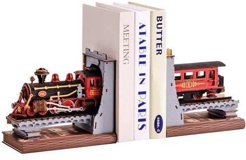 Rolife Book Nook pour Adultes Train du Siècle Kit Diorama Bibliothèque Décoration Cadeau d'Anniversaire pour Enfants et Adultes