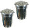 Easy Shopping® 2 X 60 Litre Galvanised Metal Bin Dust Bin Home Garden Leaves Paper Wood Rubbish Dustbin Animal Feed Storage Unit Heavy Duty Made in U. K.