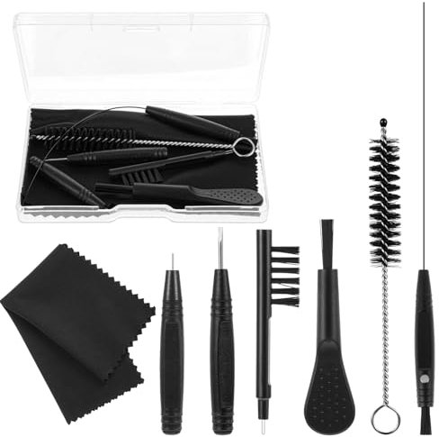 Dimeho 8pcs Hearing Aid Cleaning Kits, Hearing Aid Amplifier Cleaning Tools Hearing Aid Amplifier Cleaner Kit Multi-Functional Earphone Earbuds Cleaner Kit Gifts for Relatives and Friends