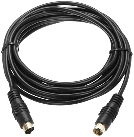 QUARKZMAN Cable de Video S 10Ft, Cable S-Video de 4 Pines Macho a Macho Con Conector Chapado en Dorado para Transferencia de Tv Receptor Monitor S-Vhs Vcr Dvd