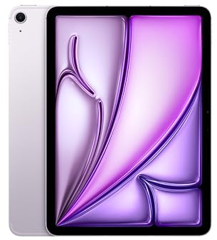 Apple iPad Air 11-inch with M3 chip Built for Apple Intelligence, Liquid Retina Display, 1TB, 12MP Front/Back Camera, Wi-Fi 6E + 5G Cellular, Touch ID, All-Day Battery Life — Purple