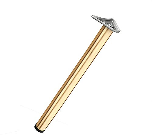 SZITW Pied de Meuble en Acier Inoxydable pour Bureau et Cuisine, Robuste, réglable en Hauteur, Couleur Or brossé (80 cm)