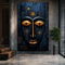 JACBON Peinture sur toile avec masque tribal, art africain, affiche, art mural, art abstrait, décoration esthétique pour salon, 60 x 90 cm, sans cadre