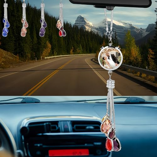 Personalisierte Foto-Auto-Lufterfrischer-Box, doppelseitiges Bild, Parfüm-Anhänger, Geschenk, Auto-Hänge-Zubehör, Rückspiegel-Charm, Heimdekor-Duft-Anhänger.