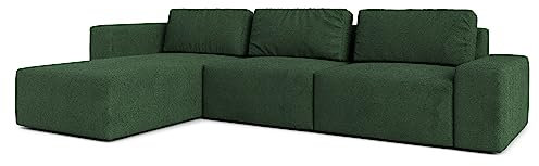 AXLIVING Couch XXL L Form Arkleton Eckcouch Dunkel Grün 360cm Stil L