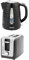 Progress Wave Kettle & Toaster Set – 1.7L Electric Kettle, Water Level Indicator & Safety Features, 2-Slice Toaster, 7 Browning Levels, Reheat, Defrost & Cancel Functions, Textured Black Finish