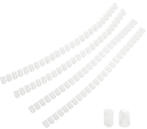 sourcing map 200Pcs 0.21x0.31 Hinge Dowels, Plastic Dowel Insert for Cabinet Door Hinges Furniture Connections, White