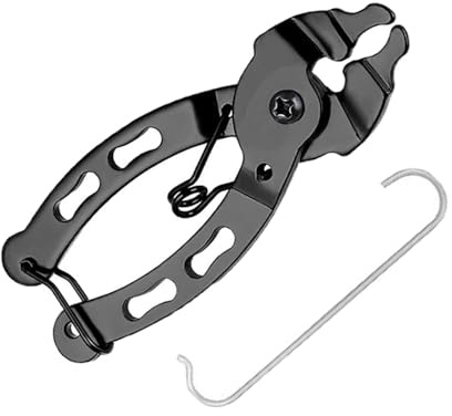 QitinDasen Mini Fahrradkettengliedzange, Kettenverschlussgliedzange, Kettenschloss Zange, Tragbar 2 in 1 Öffnen Schließen Fahrrad Kettenglieder Werkzeug, für 6～12 Fach Ketten (A)