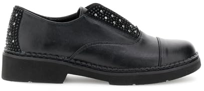 CAFèNOIR - Derby con Inserti di Strass E Borchie, da Donna, Colore Nero, Taglia 38