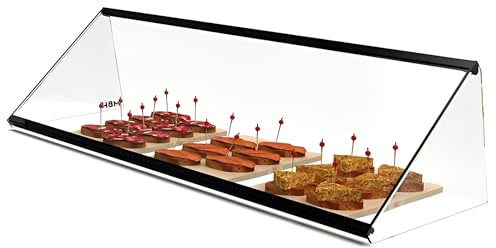 MBH - Neutrale Vitrine PITAGORAS 92 cm für Gastronomie. Neutrales Glasdisplay für Gebäck und Süßwaren.