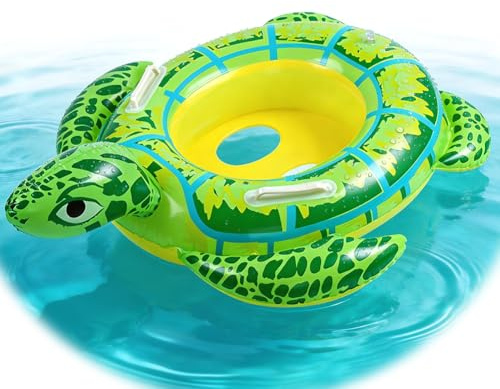 Flotadores de Piscina para Niños, Flotador niño Inflable Flotador Infantil, boya Inflable Piscina con Forma de Tortugas Marinas para Piscina y Playa, Anillo de natación de PVC para niños