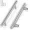 Probrico 5 X Brushed Nickel Stainless Steel Kitchen Cabinet T Bar Handle Furniture Drawer Pulls Cuoboard Knobs PD201HSS128(128mm Hole centers/192mm Long) UK Domestic Delivery