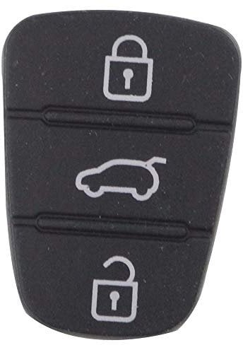 1x Gummi Tastenfeld mit 3 Tasten Ersatztasten für abgenutzte und defekte Tasten oder Schlüsselgehäuse - Hallenwerk