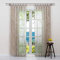 ESLIR Gardinen mit Schlaufen Vorhänge Fensterschal Transparent Schlaufenschal mit Zweige Muster Voile Sand BxH BxH 140x225cm1 Stück