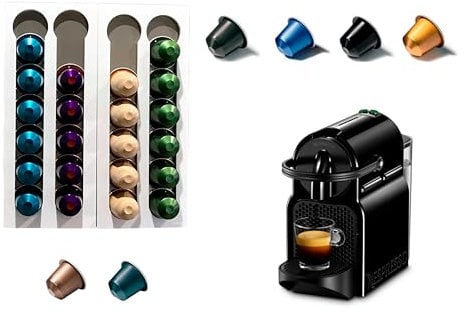 COVERBAGBCN - Ensemble de 2 Distributeurs Porte-Capsules de Café 24 unités | Compatible avec Nespresso | Support de Capsules en Méthacrylate | Versatile pour le Stockage de Capsules Café (blanc)