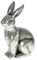 Werner Voß Hase Silver Rabbit sitzend (41 cm/antik-Silber, Osterdeko, Osterhase)