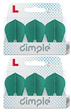 LSTYLE Dart Flights: L9d PRO Fantail-Form – Noppenstruktur – Pacific Green