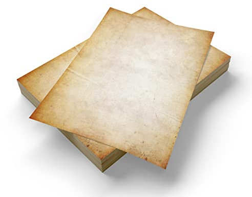 Prestige Premium Parchment Design Paper Old Look Paper - A4 Size - 120gsm - 100 Sheets