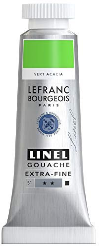 Lefranc Bourgeois Linel Gouache Extra-Fine Tube 14 ml Vert Acacia Série 1