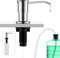CREA Dispensador de Jabón de Cocina, Dispensador de Detergente de Cocina, Dispensador de jabón para Fregadero con Botella de 500 ml y Manguera de extensión de 1,0 m para llenado Desde Arriba, Cromo