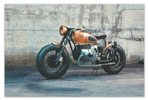 Foto Bild Poster Wandkunst Dekor BMW Motorrad 120 x 80 cm
