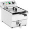 Royal Catering Freidora Eléctrica Profesional para Hostelería RCPSF 9ETH (Volumen: 9 L, 3000 W, Con grifo de vaciado y zona fría)