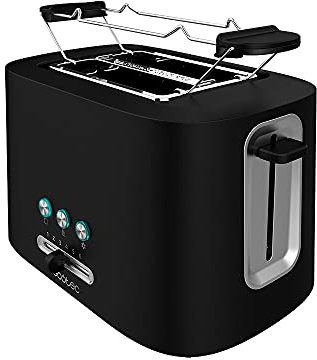 Cecotec Toast&Taste 9000 Doppel-Toaster. 980 W aus Plastik mit 2 extra breiten kurzen Schlitzen