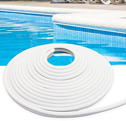 FBULWSEC 120'ft Roll Swimming Pool Liner Bead Lock for Above-Ground & In-Ground Swimming Pool Beaded Liners,White