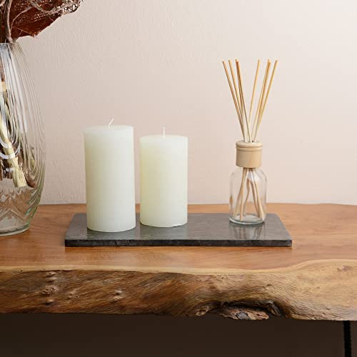 wohnfreuden Marmor Platte schwatz eckig 30 cm - Natur Stein Tablett flach Badezimmer Zubehör Deko