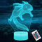 PONLCY 3D Illusion Lampe Axolotl Led Nachtlicht, 16 Farben Fernbedienung USB Schreibtischlampen, Schlafzimmer Dekoration Tischlampe für Kinder Weihnachten Geburtstag Geschenke