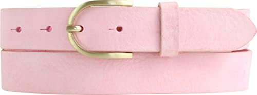 BELTINGER Damen-Gürtel aus weichem Vollrindleder Vintage-Look 3 cm | Leder-Gürtel für Damen 30mm | Schmaler Gürtel Used-Look mit goldener Gürtelschnalle