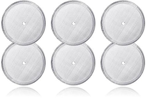 Ersatzfiltersieb, Filter,6er Pack French Press Ersatzfiltersieb, French Presse sieb für Kaffeedrücker, 304 Edelstahl Mesh Ersatz für 350 ml / 3 Tassen French Press Kaffeemaschinen