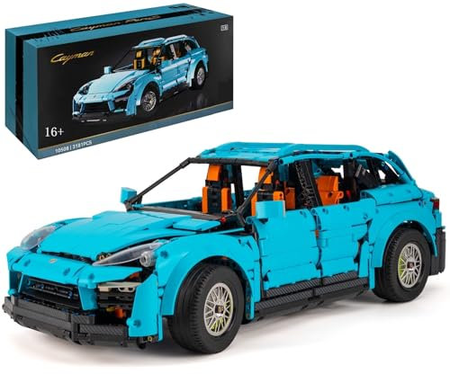 Technik Auto für Porschor Cayene, 1:8 Groß Auto Modellbausatz, 3181 Teile Klemmbausteine Technik Auto Bausteine MOC Set, Kompatibel mit Porschor Technik Auto