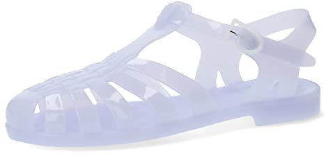 Andrés Machado - Cangrejeras de Mujer - Elaboradas En PVC Resistente - Cierre con Hebilla - para la Playa y el Río - Sandalias de Verano para Mujer - Color Blanco - Talla 39 EU