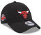 New Era verstellbare Fan Cap Chicago Bulls Basketball NBA Schwarz 9Forty Sidepatch - One-Size
