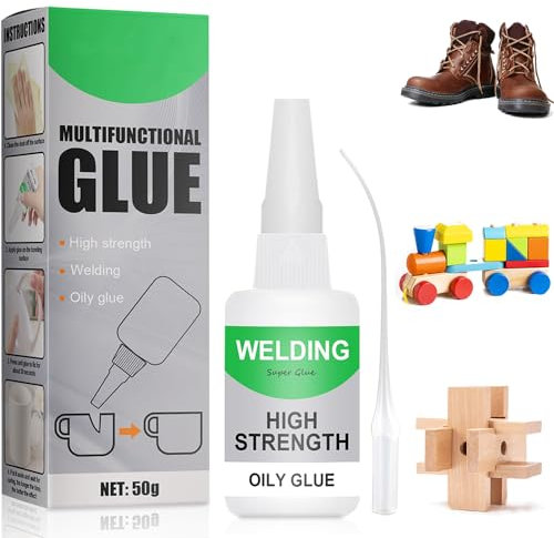 Welding High-Strength Oily Glue, 50g Universal Super Adhesive, Strong Plastic Adhesive for Ceramic Resin, Metal Glass, All-Purpose Adhesive for Universal Use, Waterproof Instant Adhesive (1 Stück)