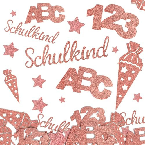 Konfetti Set 50 STK. Schulkind Einschulung Streudeko Tisch Deko für Streudeko