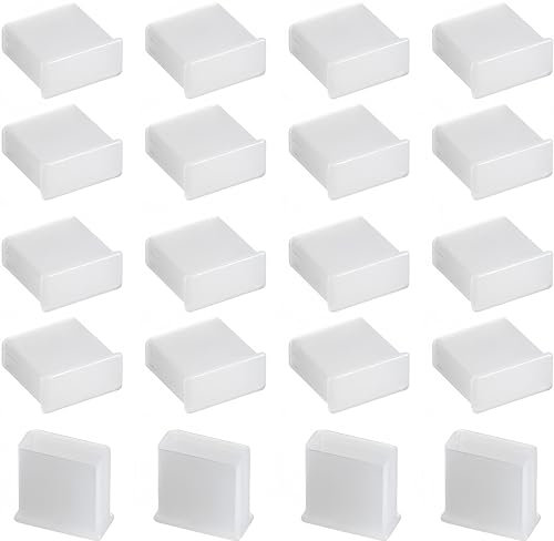 Boxonly 20Pcs White PE USB 2.0 Anti-Dust Stopper Cap Cover for Charging & Data Cable