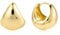 Small Gold Hoop Earrings for Women, 14K Goldplated Chunky Cartilage Huggie Earrings, Wide Thick Lightweight Mini Hoops for Girls