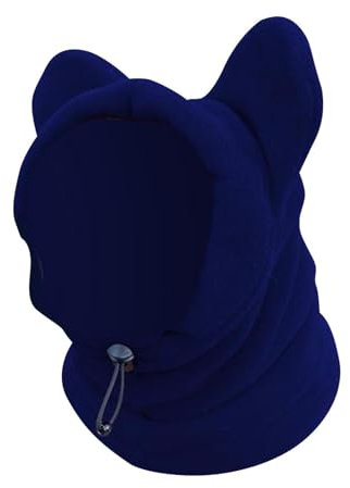 F Fityle Chapeau d'hiver pour Animaux de Compagnie, Chapeau Chaud réglable pour la Marche, Coupe-Vent, protège-Oreilles par Temps Froid, Casquettes Chaudes, Bleu foncé