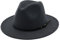 Dcvmvmn Filzhut für Damen und Herren, Retro-Stil, breite Krempe, Kunstwolle, Fedora-Hüte mit Gürtelschnalle, Panama EN8, Jazzhut, Dunkelgrau 9, 59 bis 60 cm, Dunkelgrau 9, Einheitsgr��e
