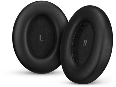 Replacement Earpads for Sennheiser Momentum 4 (IV) Wireless Headphones, Soft PU Leather Cushions, Extra Comfort, Easy & Quick Installation, by Brainwavz (Black)