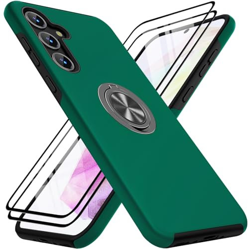 KOVASIA Coque de Protection pour Samsung Galaxy A35, Résistance aux Rayures et aux Chutes Housse Fine avec Support pour Samsung Galaxy A35,Vert