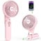 EasyAcc Handventilator,5000mAh Tragbarer Mini Ventilator mit 5 Geschwindigkeiten,15 Stunde Reichweiteund,LED Display,Backup Power und Flashlight,5 in 1 USB Ventilator für Reisen,Büro,Zuhause - Rosa