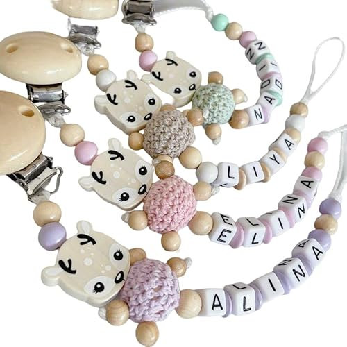 personaliertesgeschenk mit Namen für Mädchen oder Junge Baby Geschenk personalisiert zur Geburt & Taufe Reh mehrere Farben